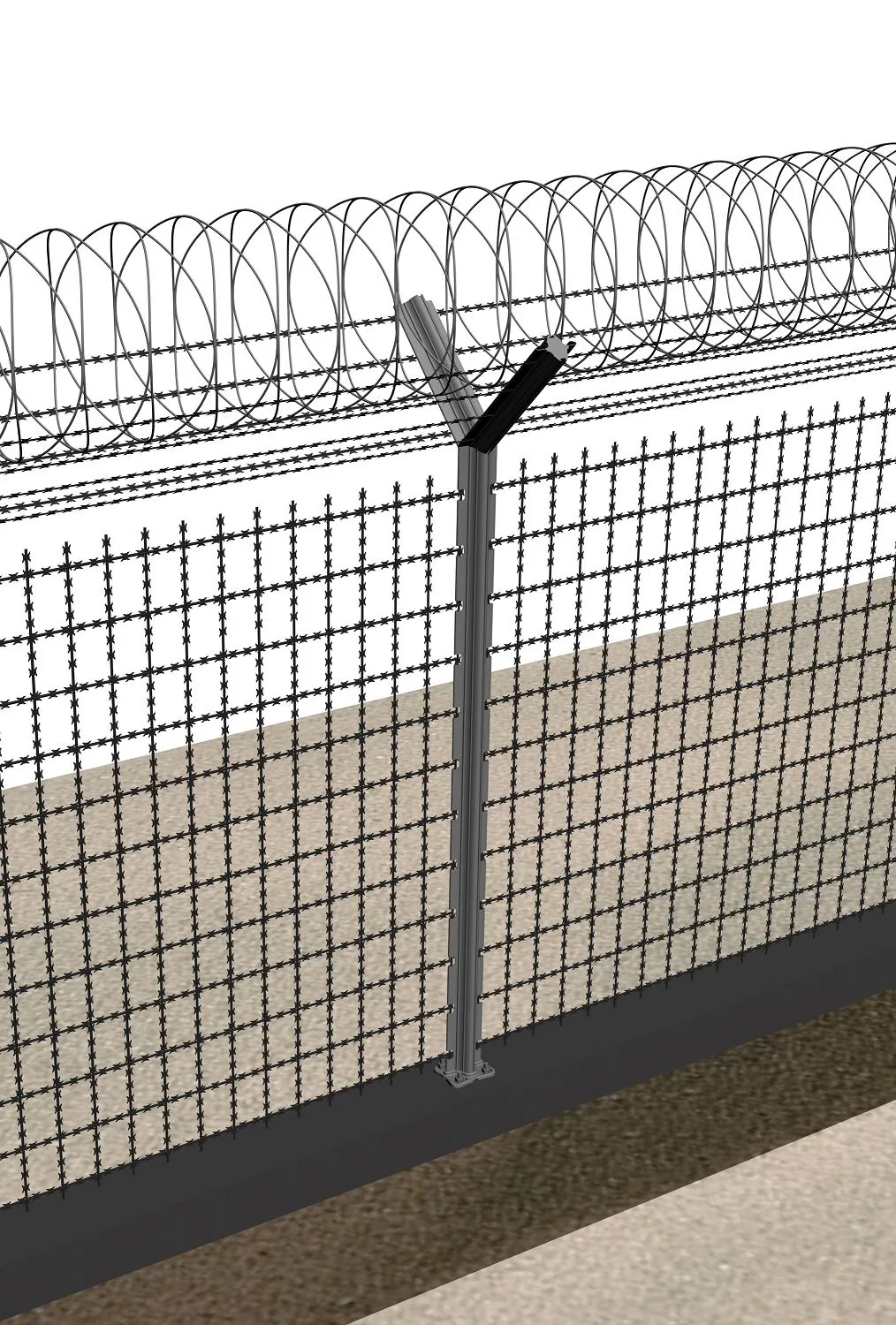 D-FENCE Anti-Climb Welded Razor Mesh Perimeter Fence